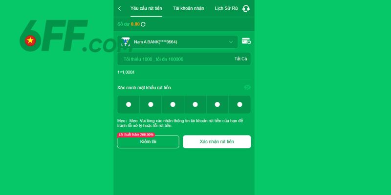Rút Tiền 6FF Nhanh Chóng Chỉ Với Vài Bước Bạn Nên Biết 2 Những phương thức rút tiền phổ biến đang được nhà cái 6FF hỗ trợ